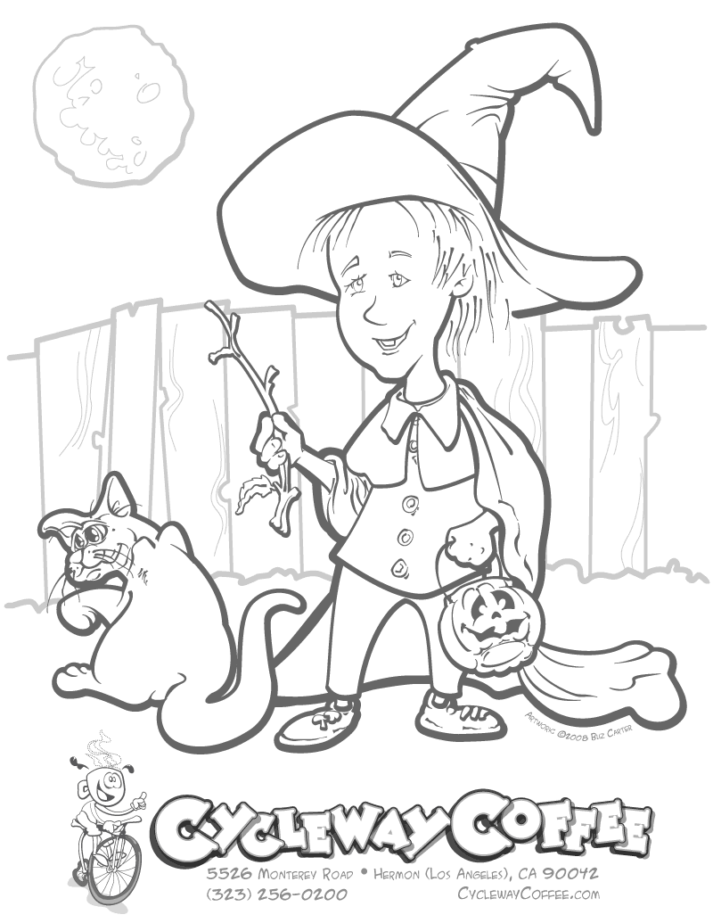 Halloween Witch n Cat