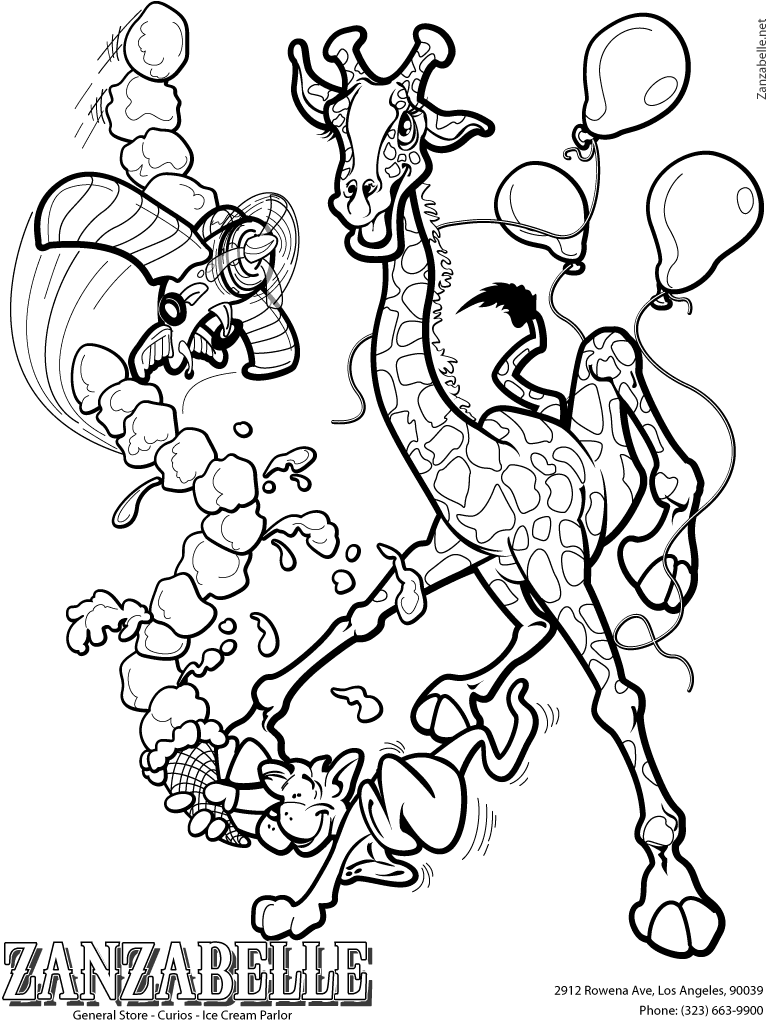 Giraffe coloring pages