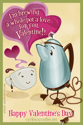 Cute Valentines  Wallpaper on Cup Valentine   S Day Card    Iphone Wallpaper    Pizza By The Slice