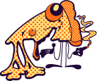 old pizza by the slice mascot/logo